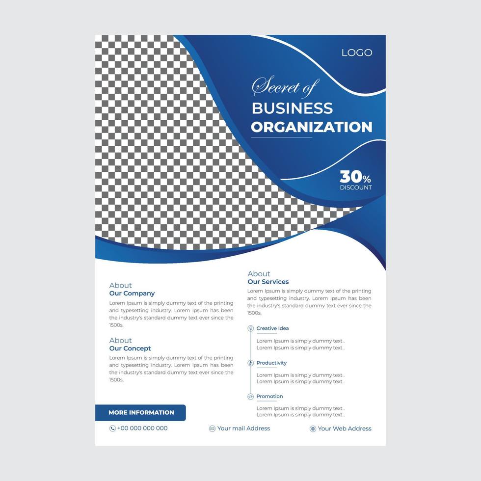 Modern Business Flyer A4 Size Poster Template Pro Vector