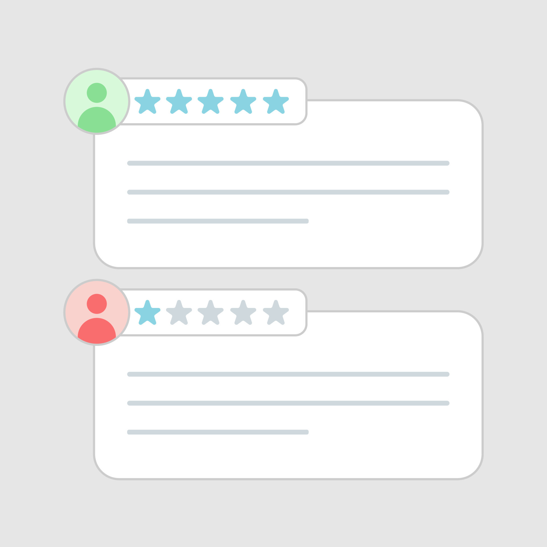 Client Testimonial Bad And Good Star Review With Text Box 14912670 client-testimonial-bad-and-good-star-review-with-text-box-14912670