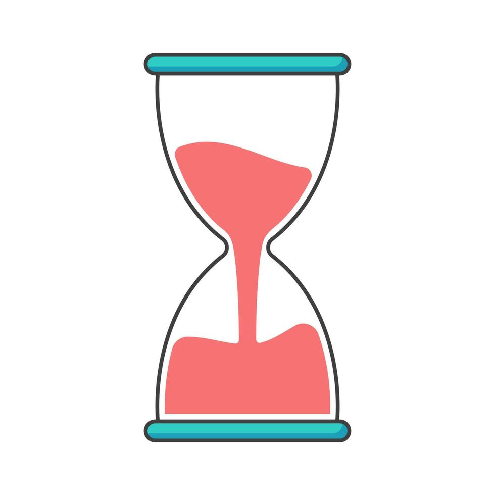 Countdown glasshour timer illustration vector