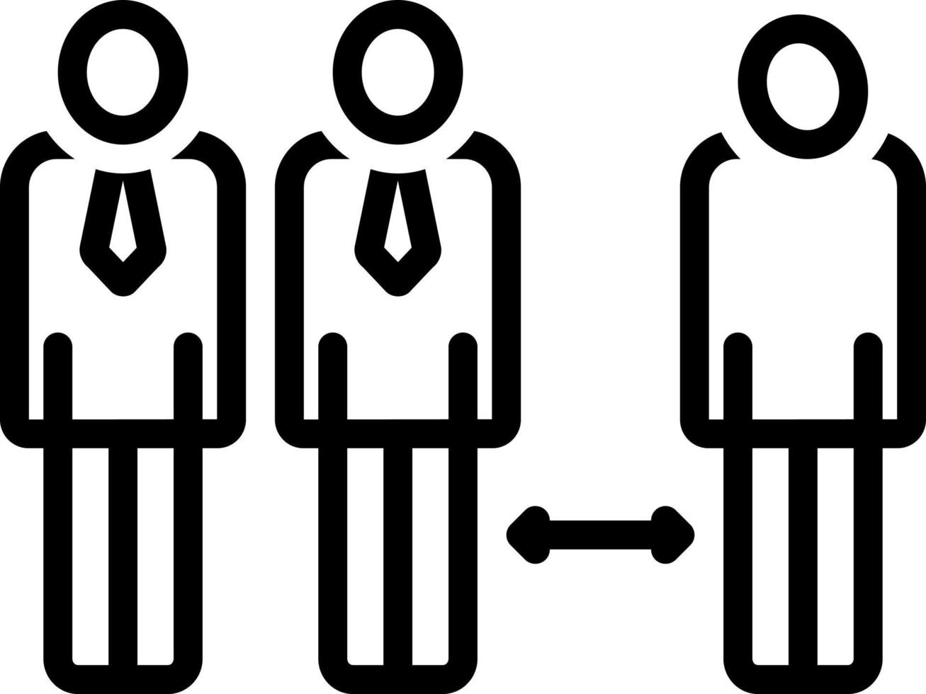 line icon for discrimination vector