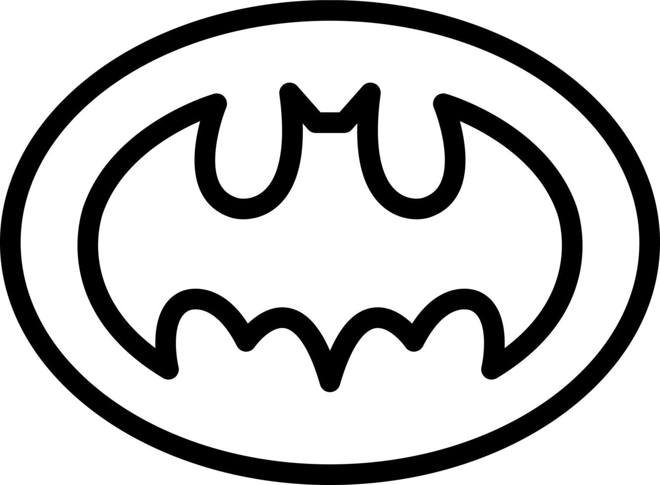 line icon for bat vector