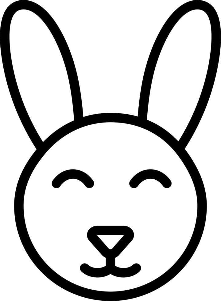 line icon for bunny vector