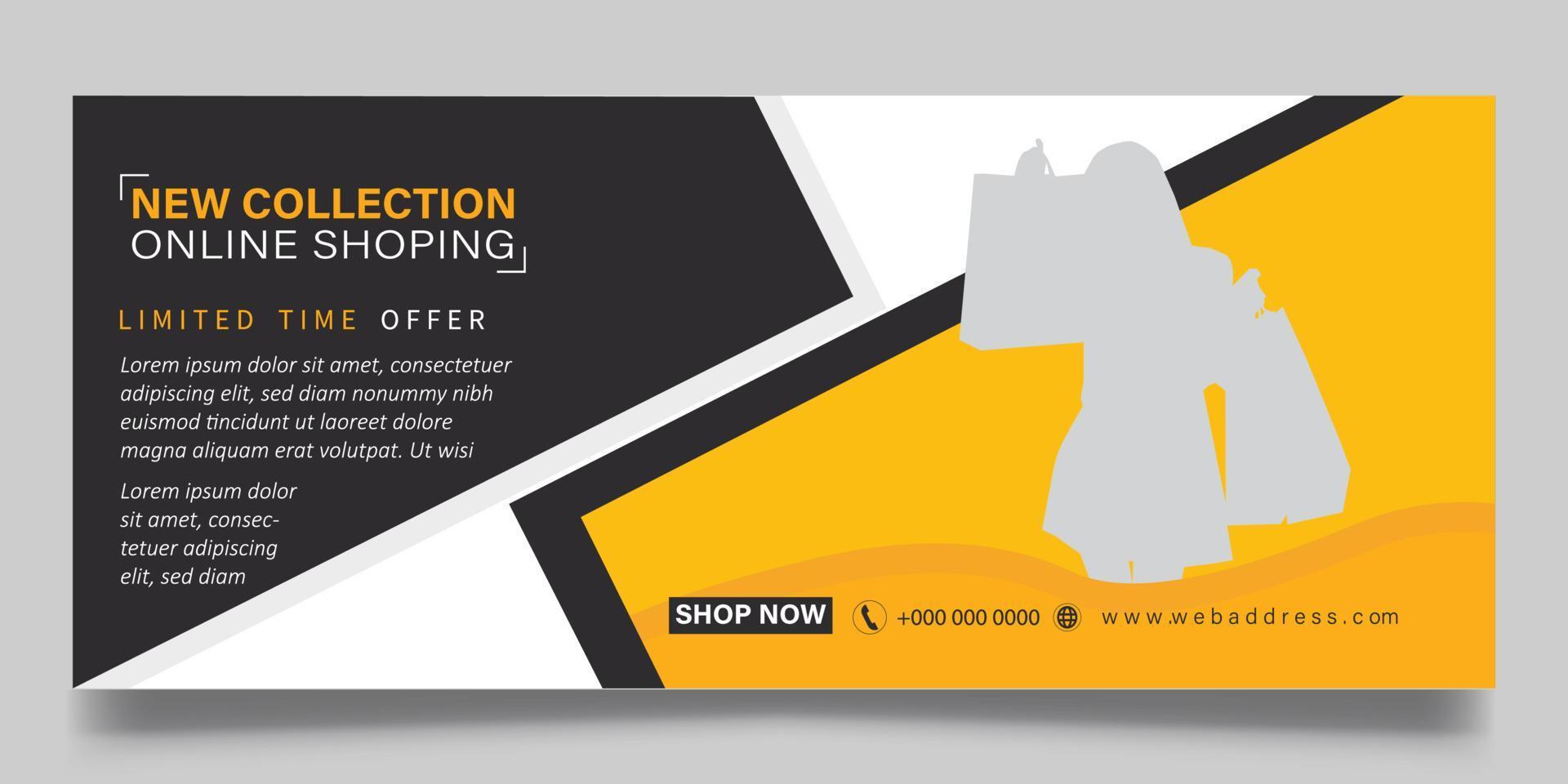 web banner template vector