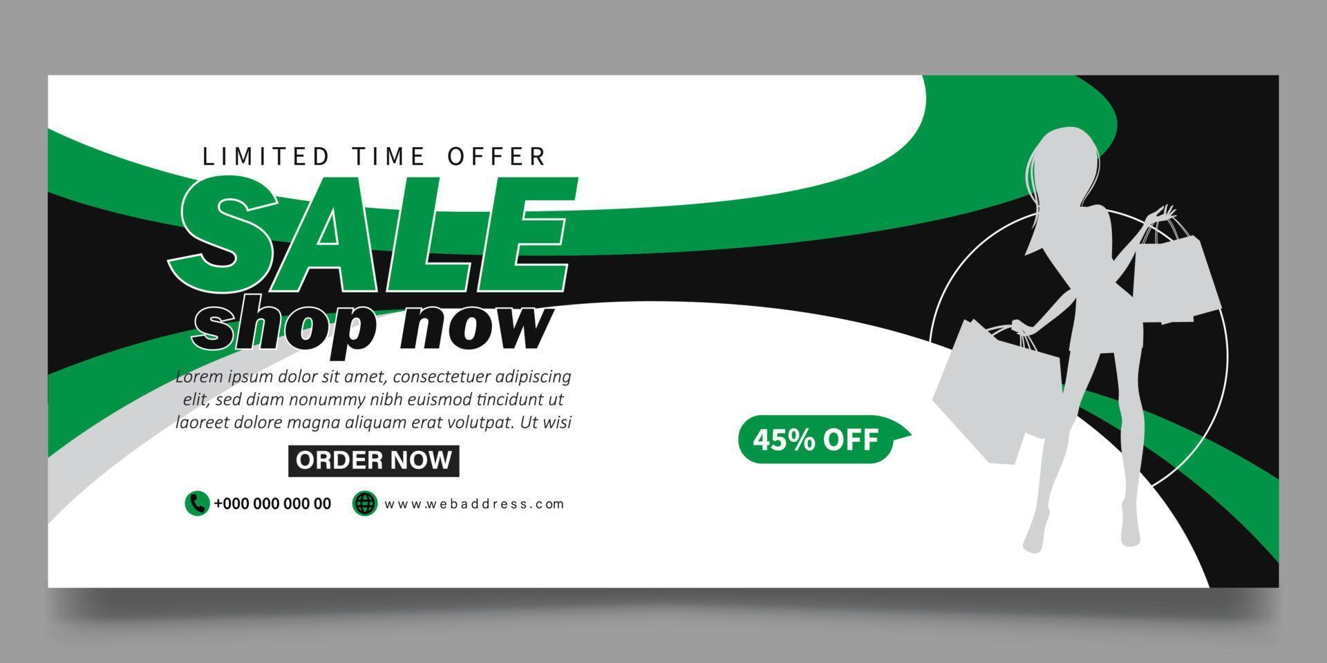 web banner template vector