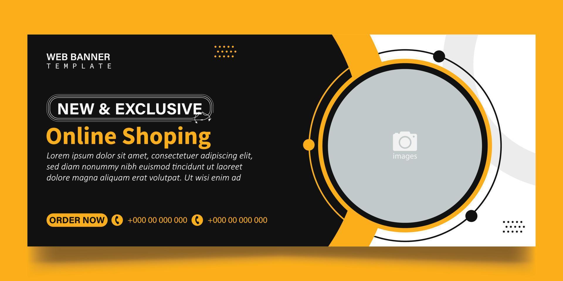 web banner template vector