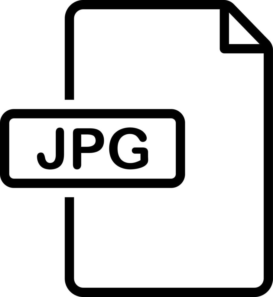 line icon for jpg vector