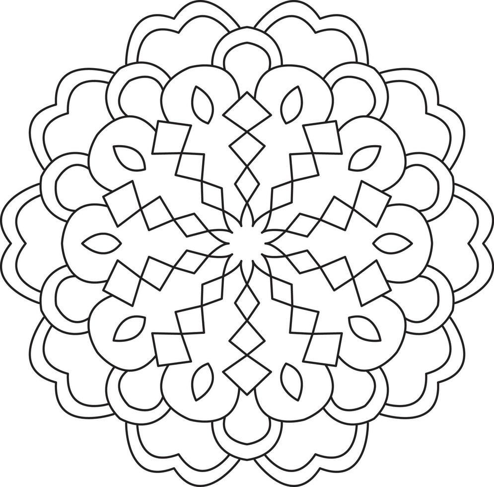 Mandala Coloring Page Graphic vector