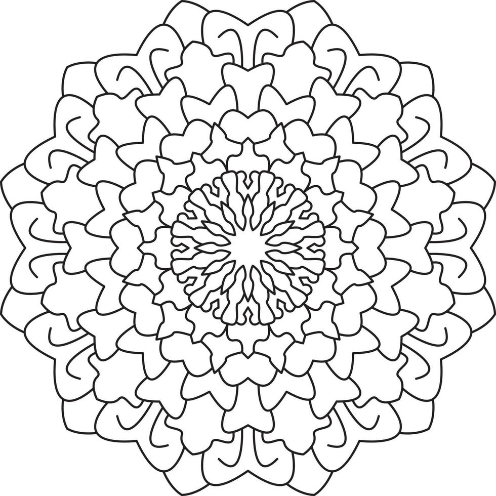 Mandala Coloring Page Graphic vector