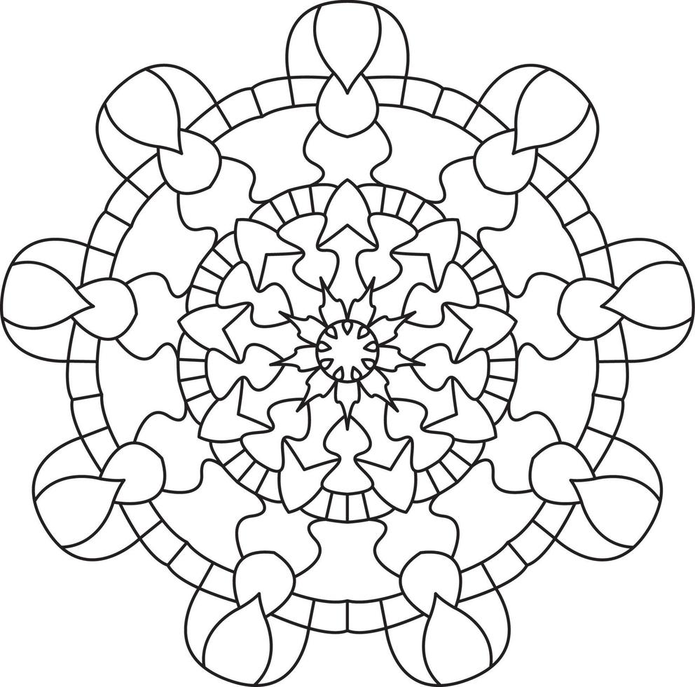 Mandala Coloring Page Graphic vector
