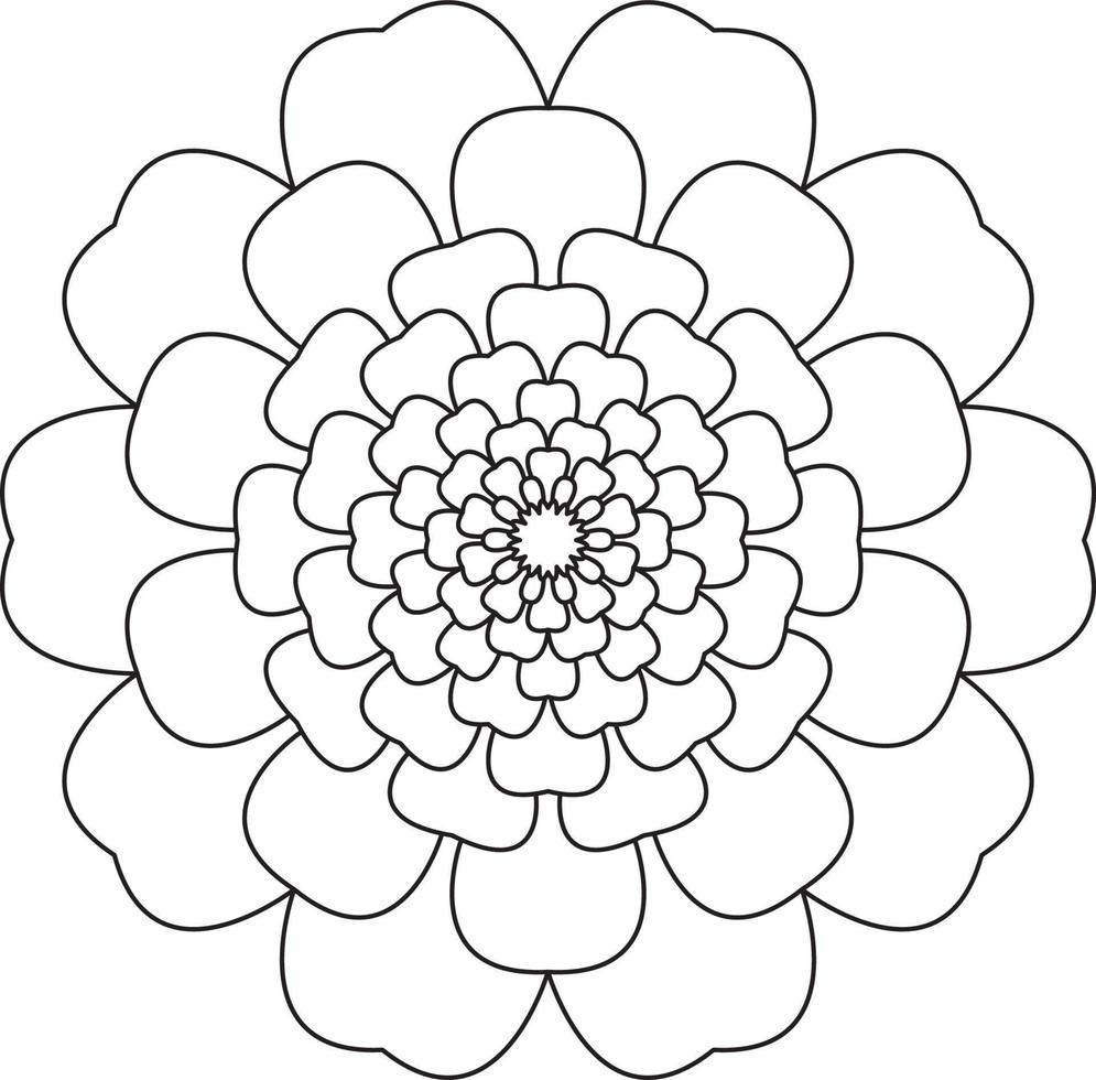 Mandala Coloring Page Graphic vector