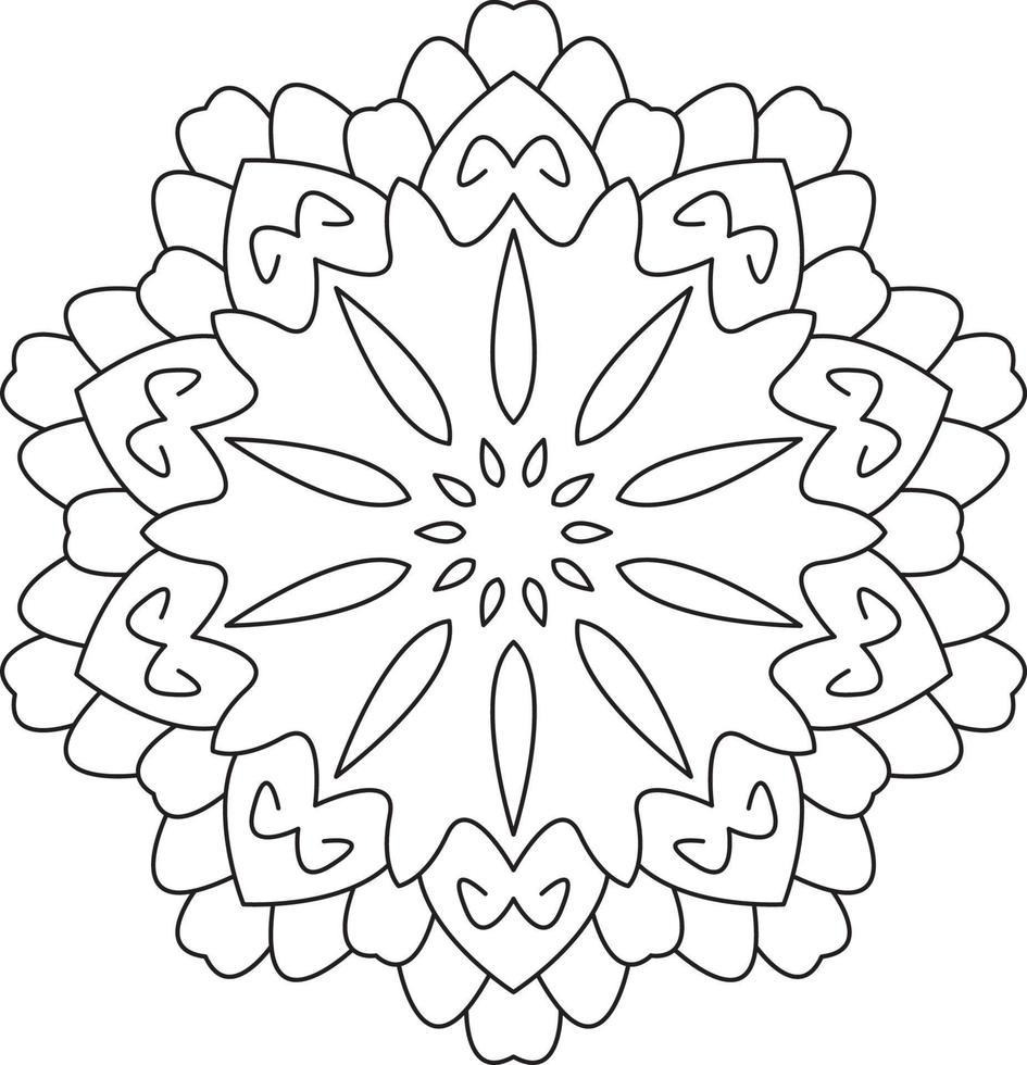 Mandala Coloring Page Graphic vector