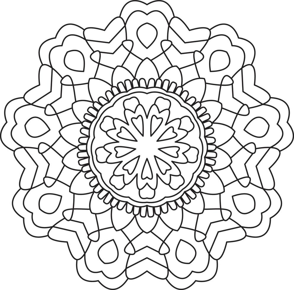 Mandala Coloring Page Graphic vector