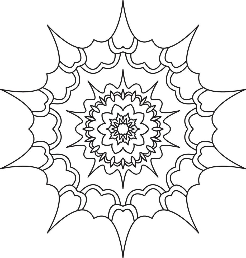 Mandala Coloring Page Graphic vector
