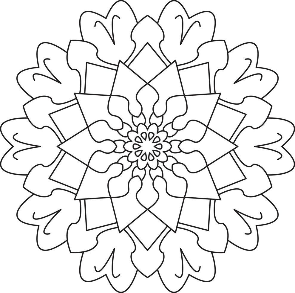 Mandala Coloring Page Graphic vector