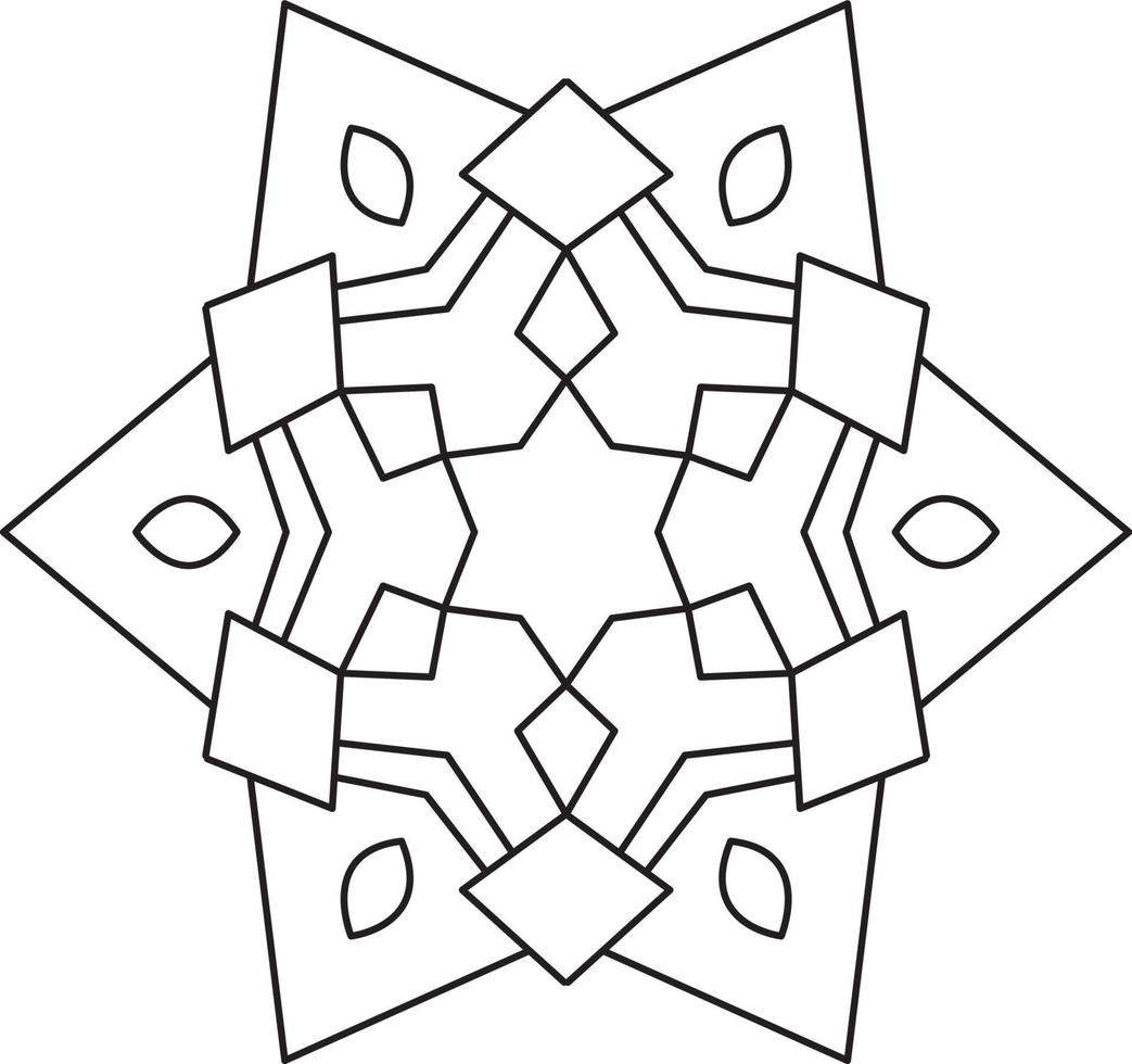 Mandala Coloring Page Graphic vector