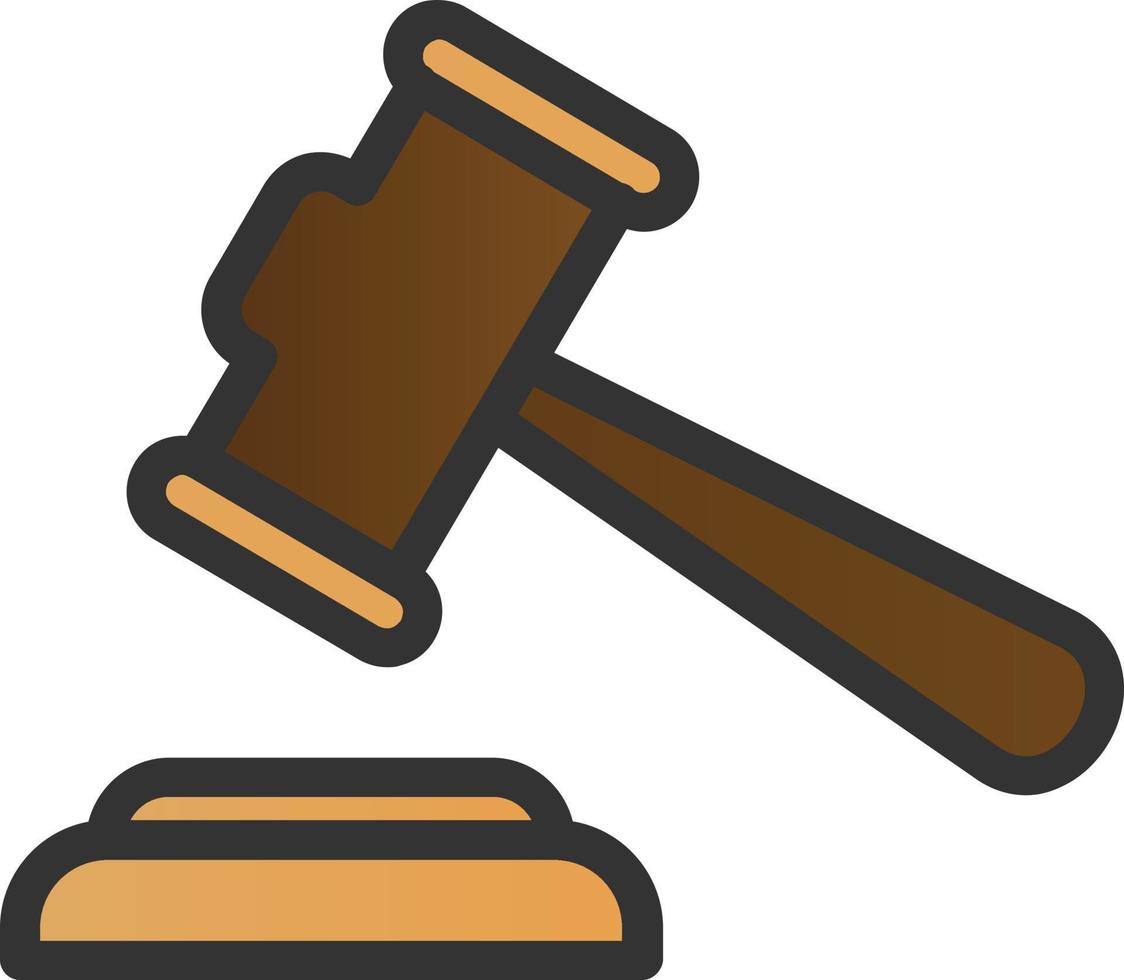 Gavel Vector Icon Design