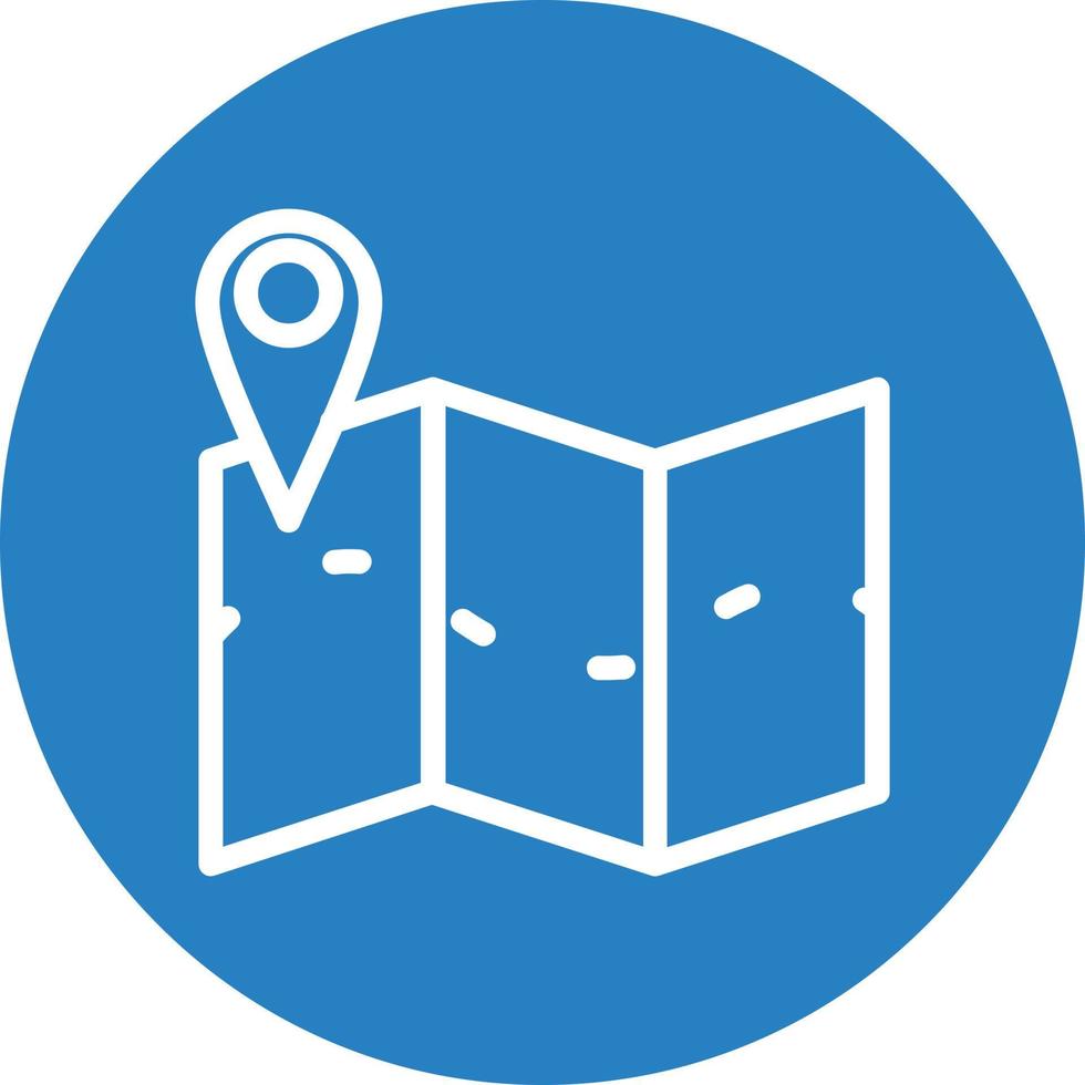 Map Marked Vector Icon Design