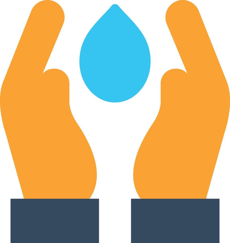 Hand Holding Water Vector Icon Design