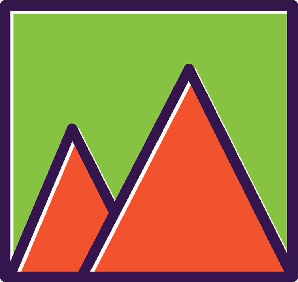 diseño de icono de vector de montaña