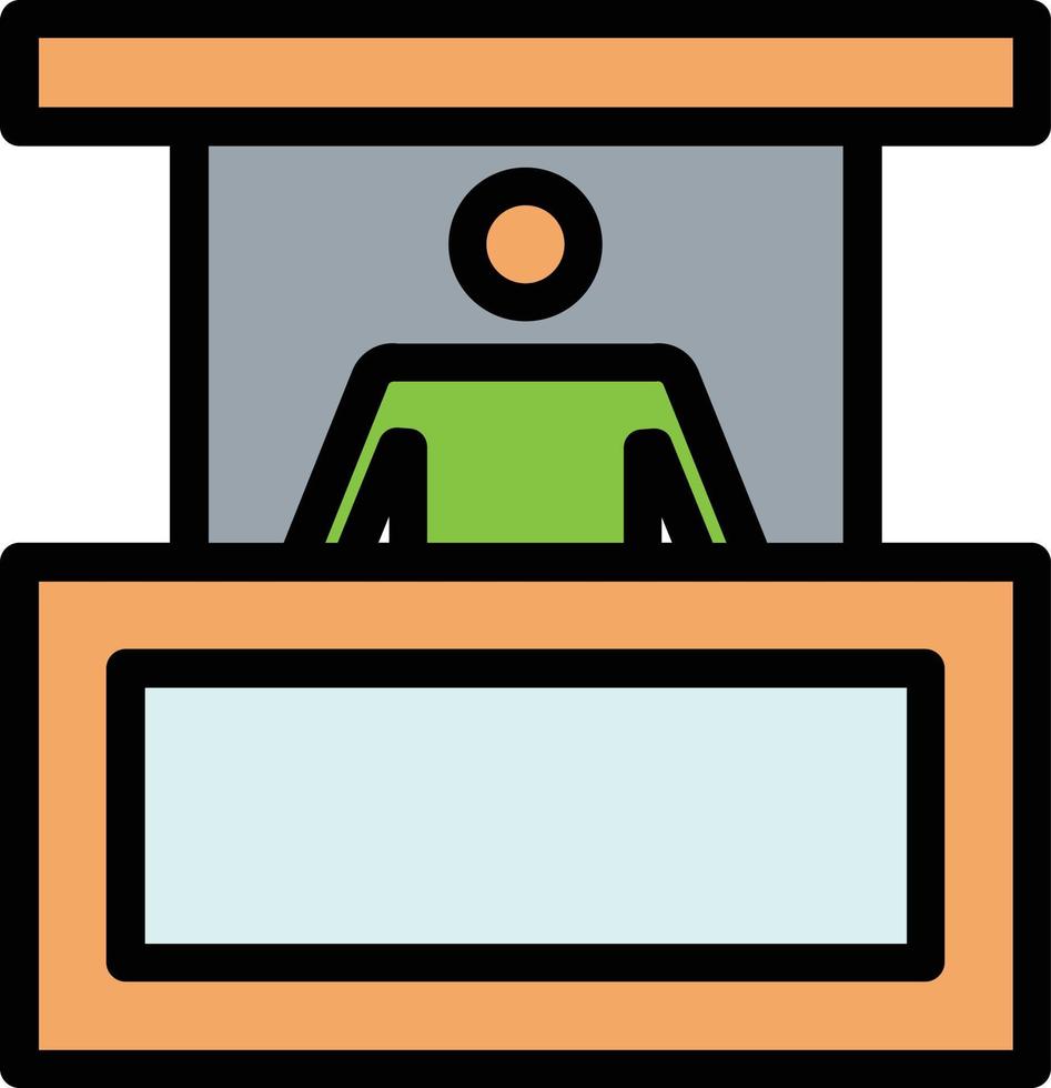 Person Booth Vector Icon Design