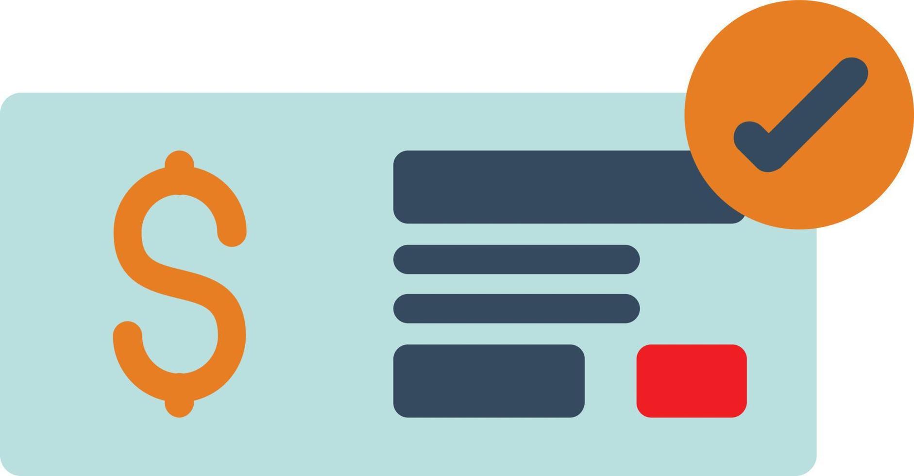 diseño de icono de vector alt de cheque de dinero