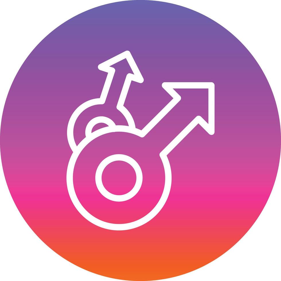 Mars Double Vector Icon Design