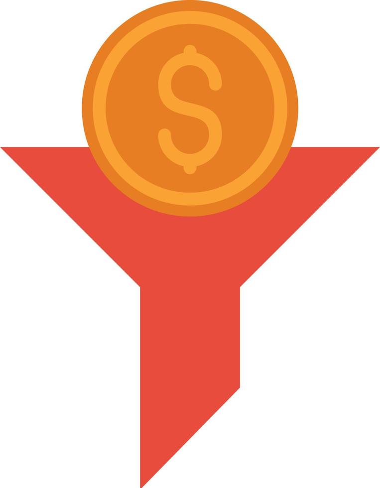 diseño de icono de vector de dólar de embudo