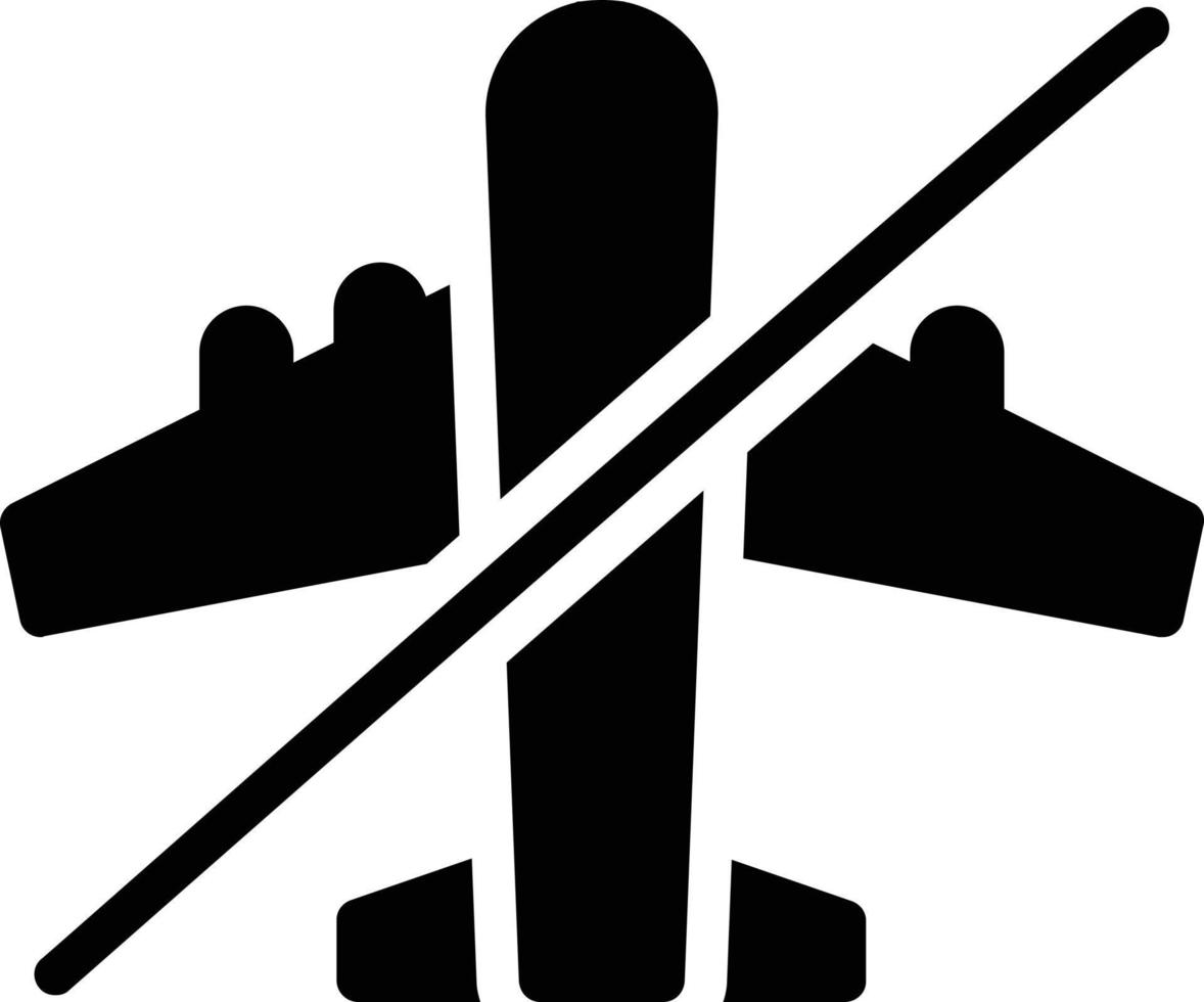 Plane Slash Vector Icon Design