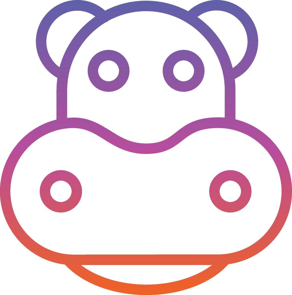 Hippo Vector Icon Design
