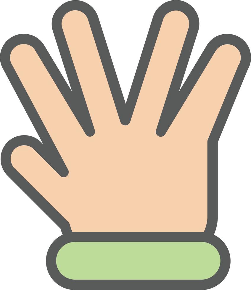 diseño de icono de vector de spock de mano