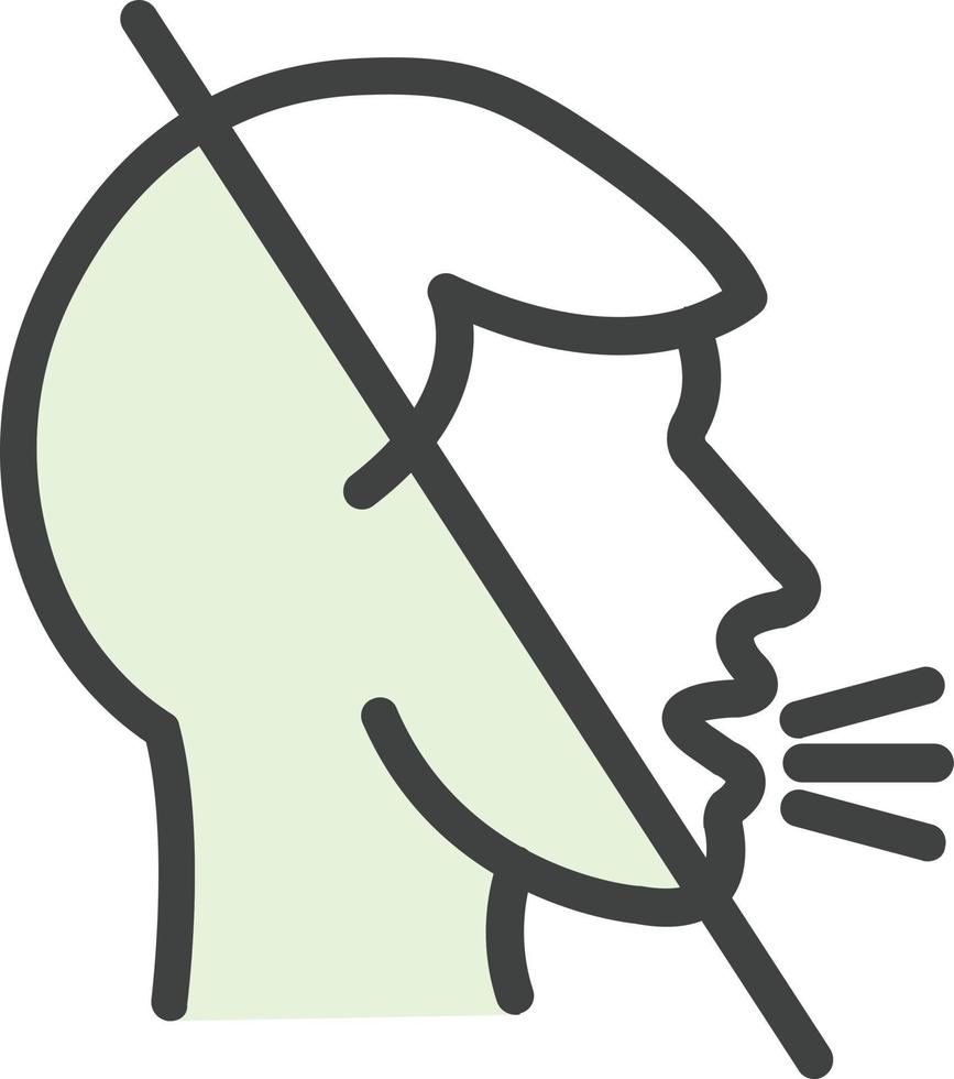 Head Side Cough Slash Vector Icon Design