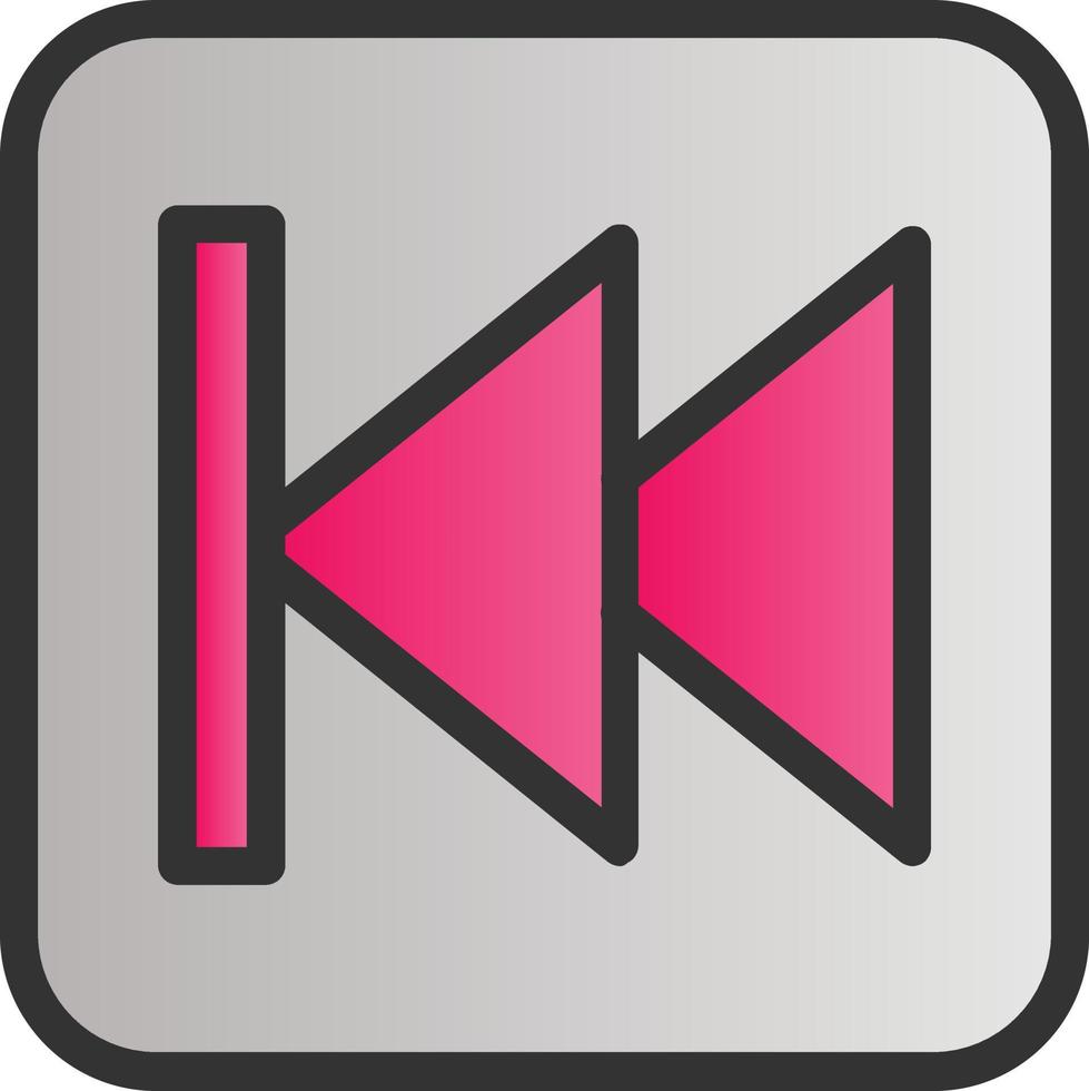 Fast Backward Vector Icon Design