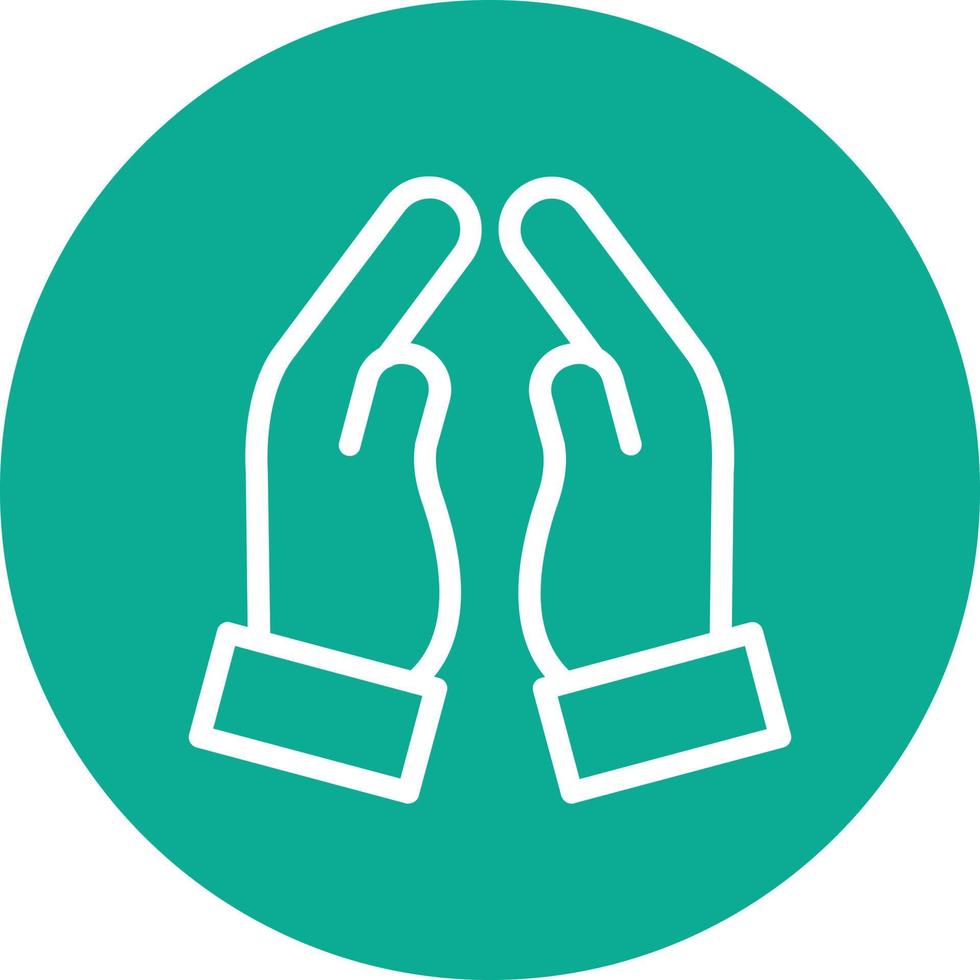 Praying Hands Vector Icon Design