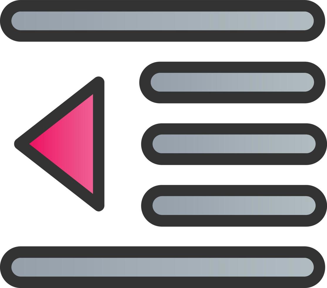 Outdent Vector Icon Design