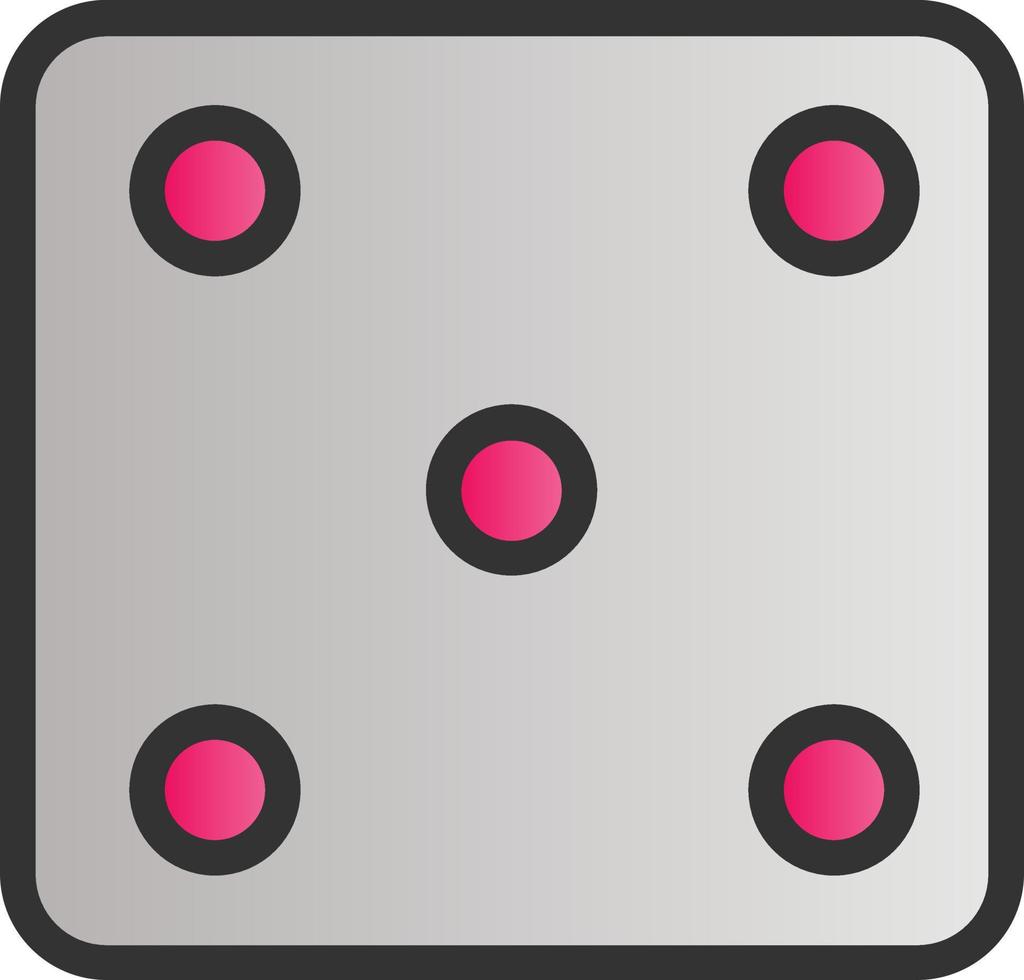 Dice Five Vector Icon Design