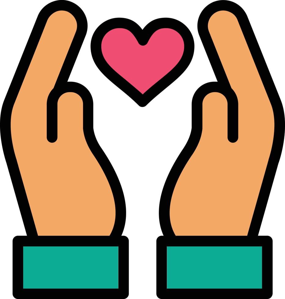 Hand Holding Heart Vector Icon Design