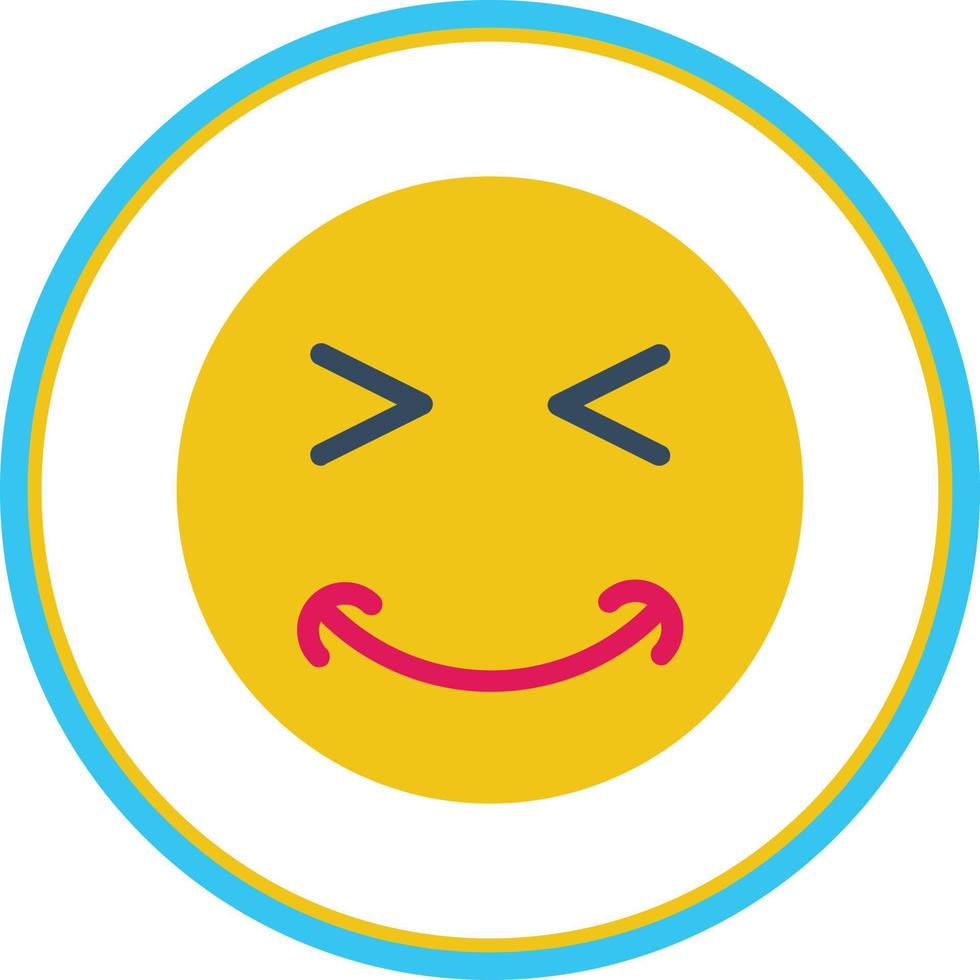 diseño de icono de vector de estrabismo de sonrisa