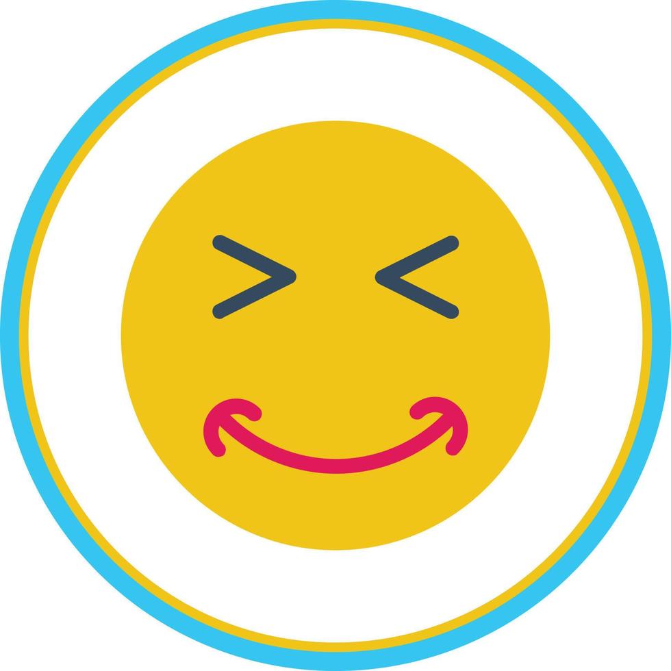 Grin Squint Vector Icon Design