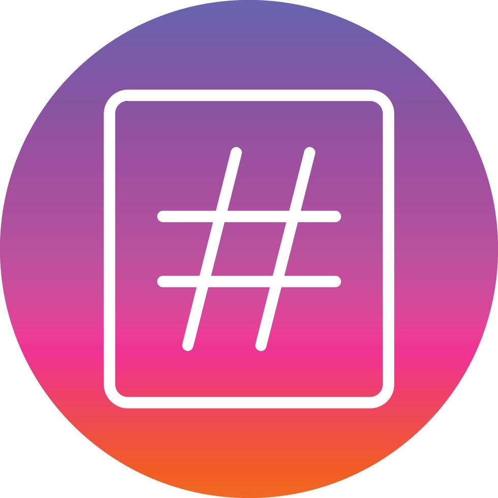 Hashtag Vector Icon Design