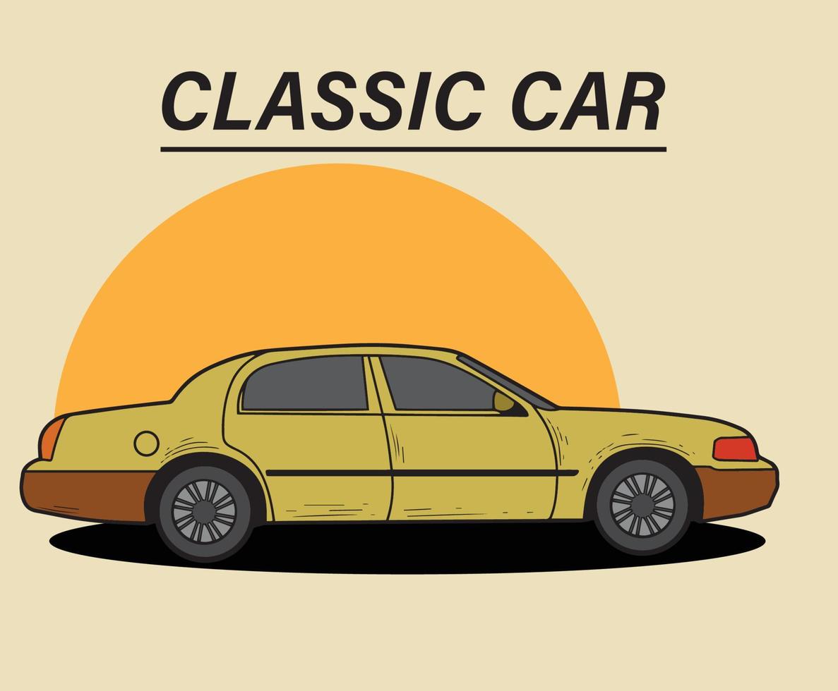 Collection the side of the Sedan and City Car Sketch Isolated part 2 vector