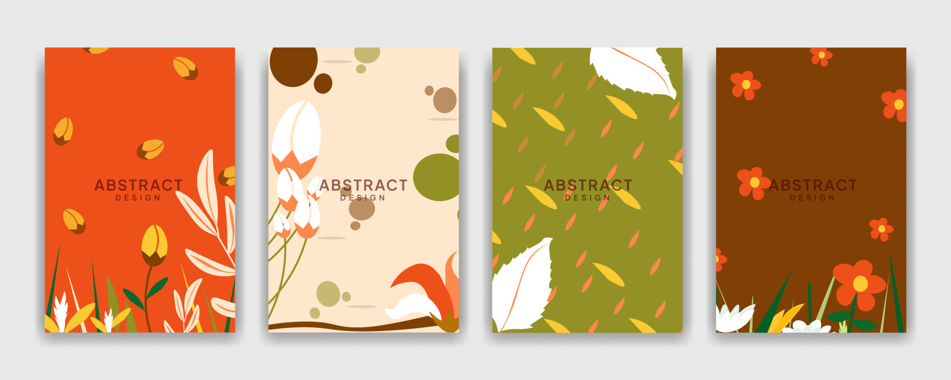 Creative floral abstract cover vector background, contemporary style