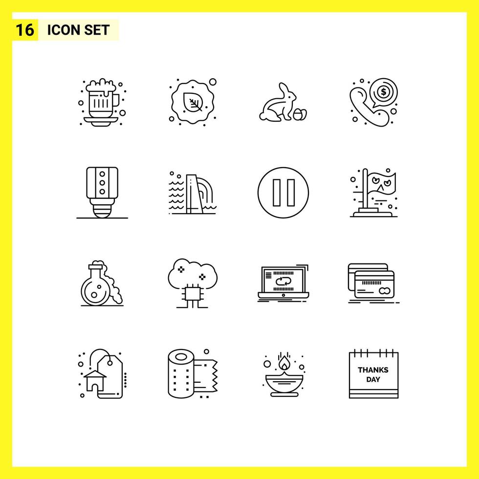 16 Creative Icons Modern Signs and Symbols of talk dollar vegetarian communication nature Editable Vector Design Elements