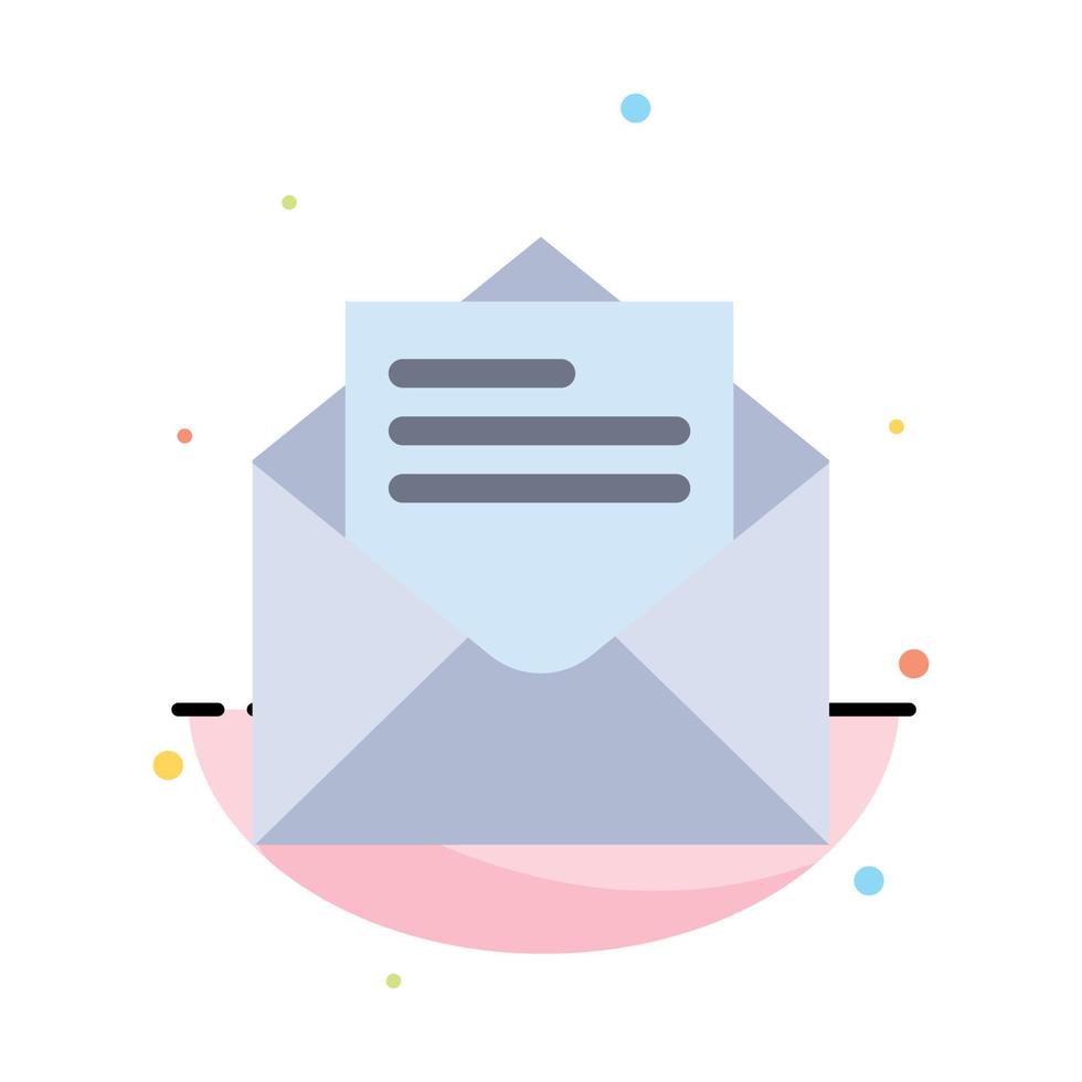 Email Mail Message Text Abstract Flat Color Icon Template vector