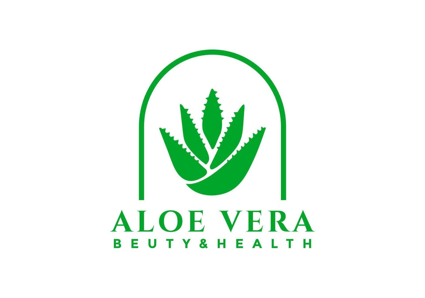 The aloe vera logo is suitable for fitness business symbols. vector