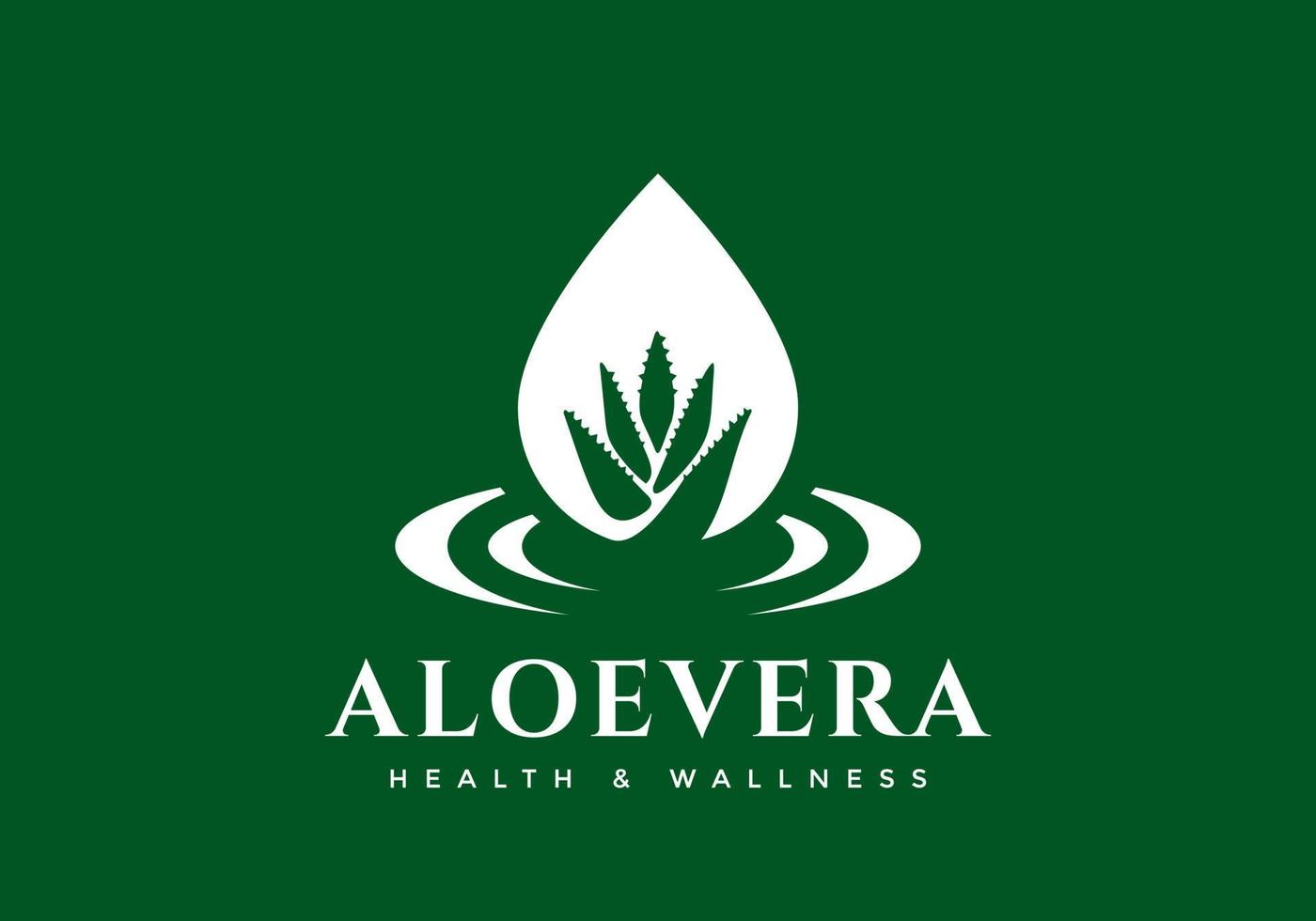 The aloe vera logo is suitable for fitness business symbols. vector