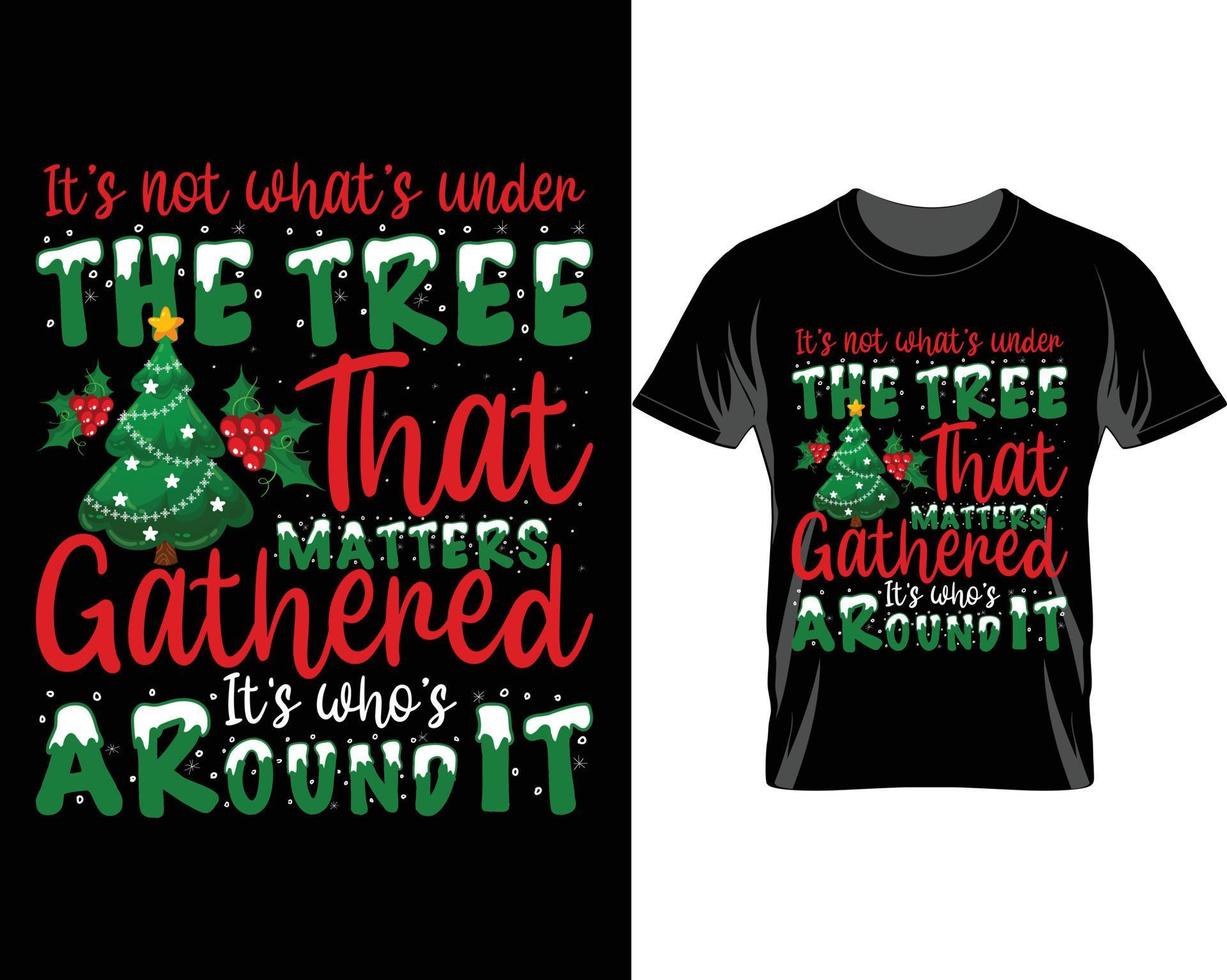 It's not what under the tree Ugly Christmas T shirt Design vector