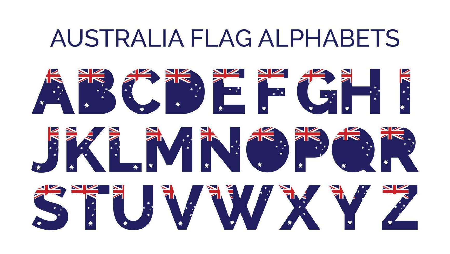 Australia Flag Alphabets Letters A to Z Creative Design Logos 14914899 Vector Art at Vecteezy