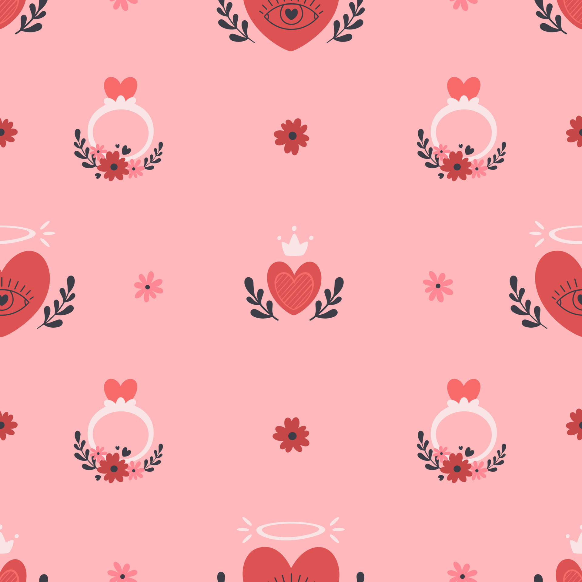 PCP Romantic Hearts Seamless Texture Roller