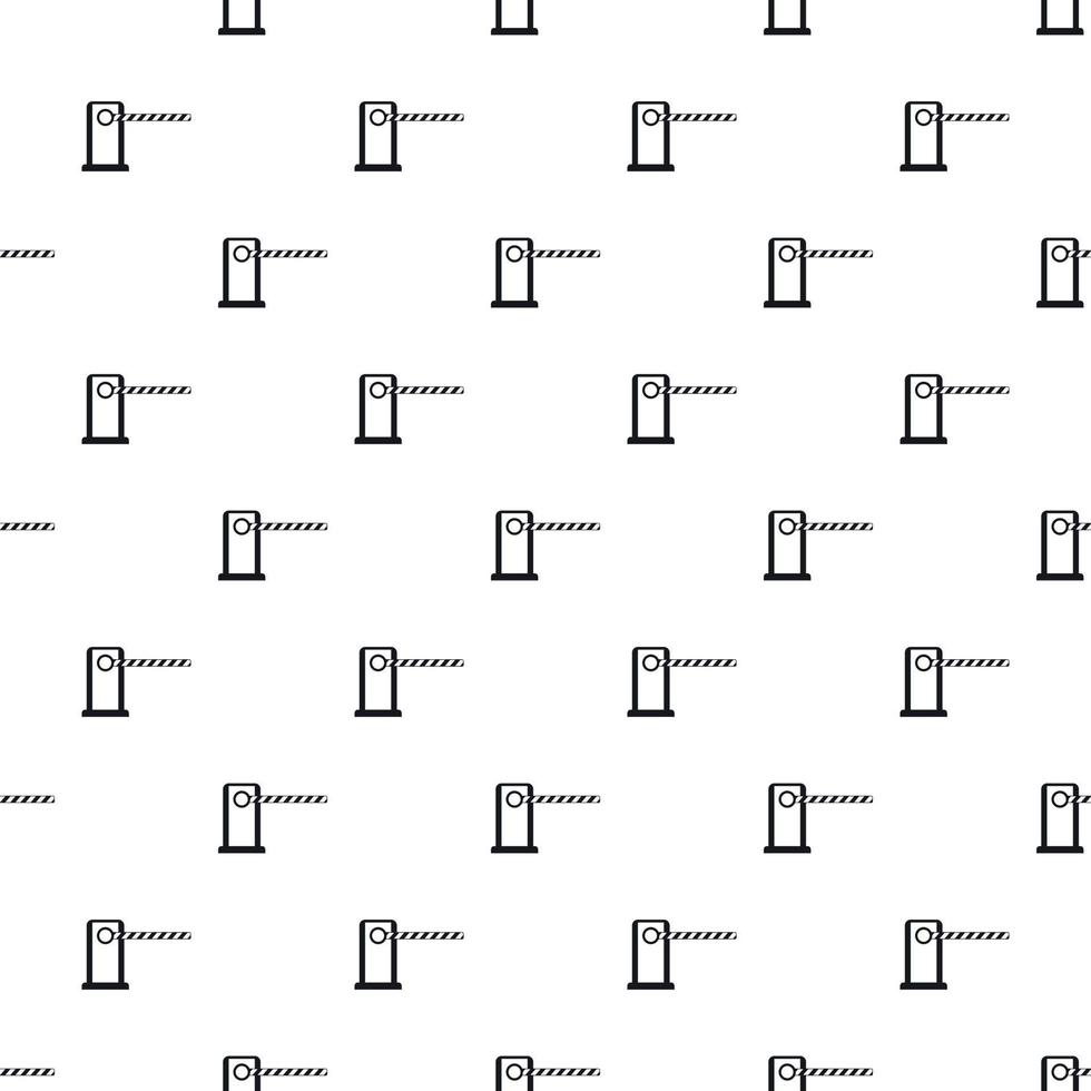 Gate in parking lot pattern, simple style vector