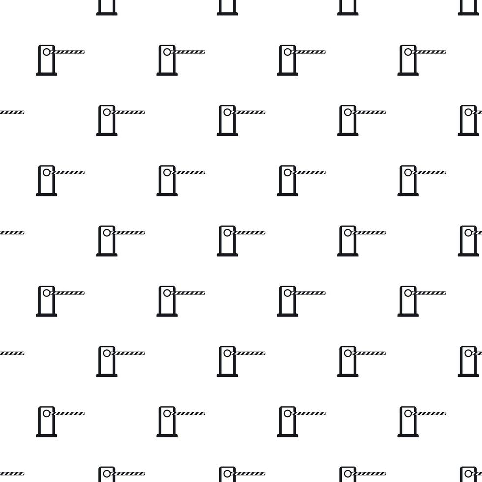 Gate in parking lot pattern, simple style vector